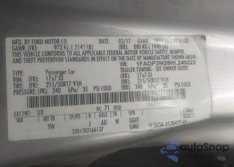 2017 Ford Focus Sel from USA, damaged, VIN 1FADP3M28HL249222